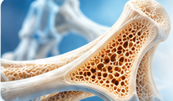 Medical illustration of bone tissue