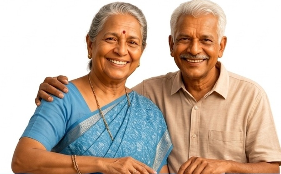 Smiling senior couple pictured for the Executive Health Check