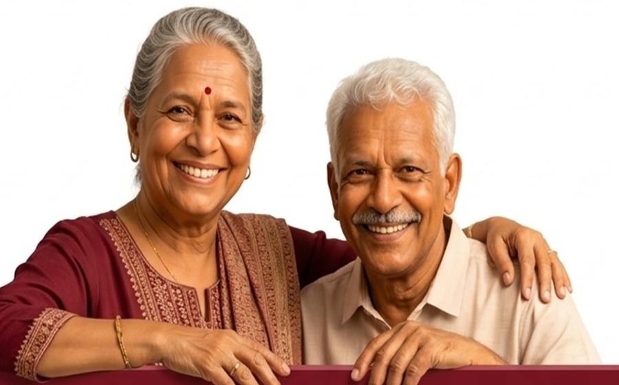 Smiling couple pictured for the Master Health Check
